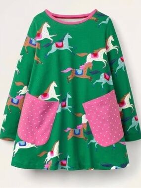 Mini Boden Horse Tunic Dress Sz 6-7